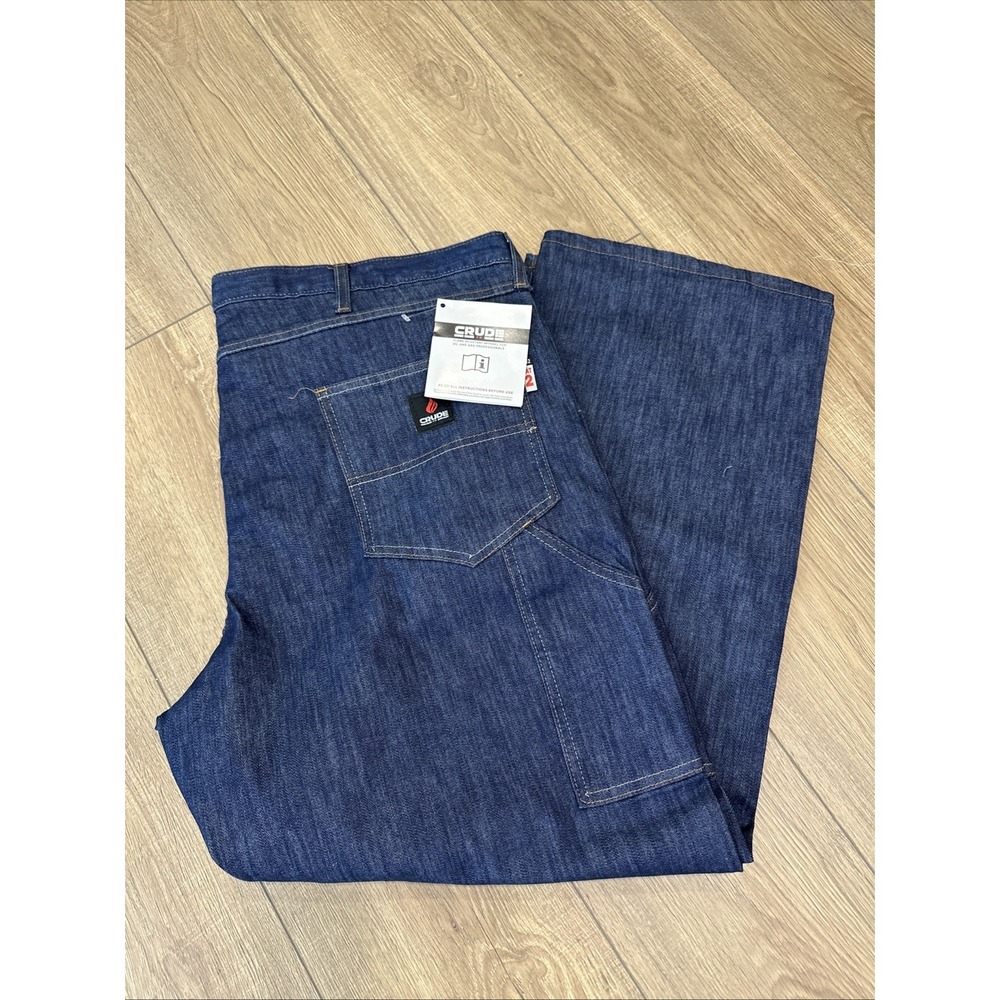 New Crude FR Flame‎ Resistant Jeans 2112 CAT 2 44x30 Blue Denim